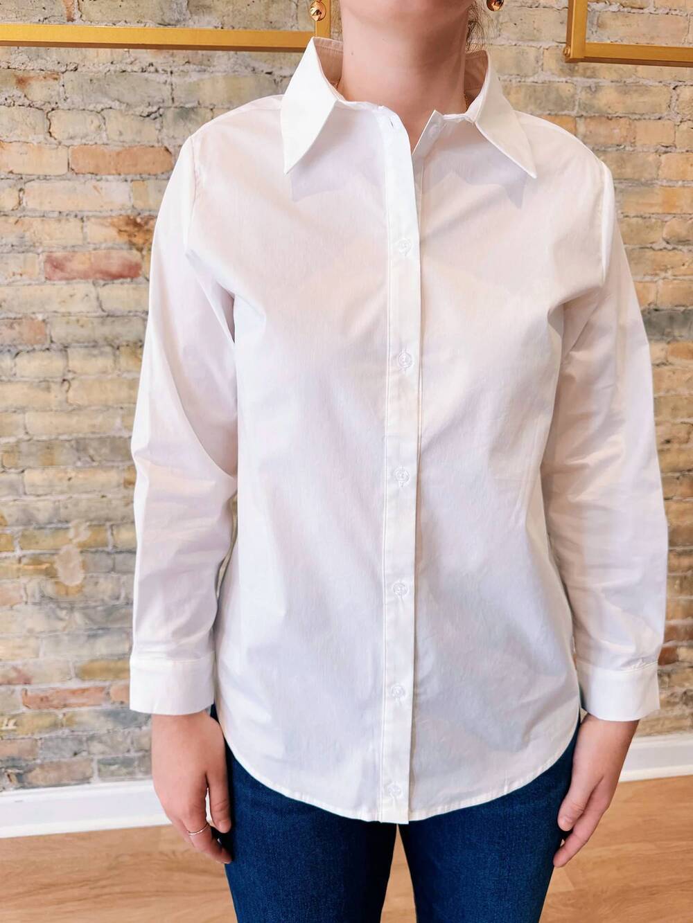 NEW JOH cotton poplin shirt in white